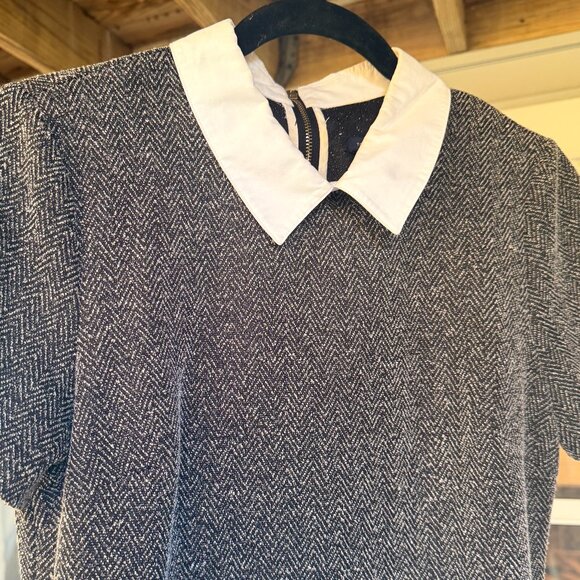 Tommy Hilfiger Tweed Mini Dress w/ White Collar - Picture 7 of 8